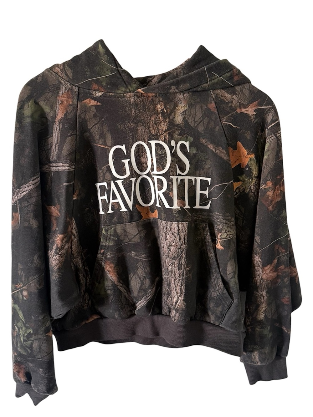 Praying - God's Favorite Camo Hoodie - Green Brown Black